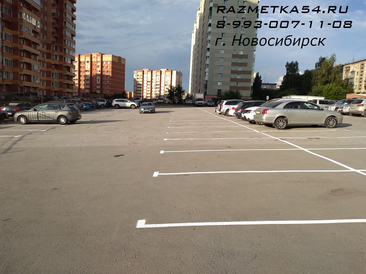Разметка парковки жилого комплекса
